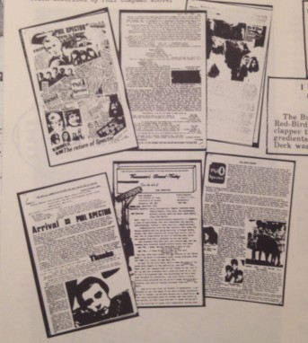 Image of the six 60s PSAS newsletters as shown in Philately # 4.