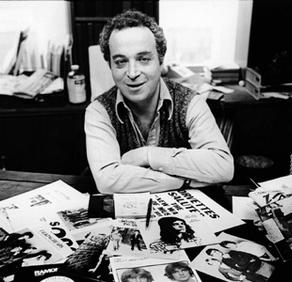 Sire Records boss Seymour Stein, a great believer in the Paley Brothers. Notice their EP at the very front in the low part of the Photo.