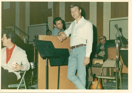 Center of Photo; Hal Blaine and Geln Campbell